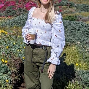 Reformation tangerine top